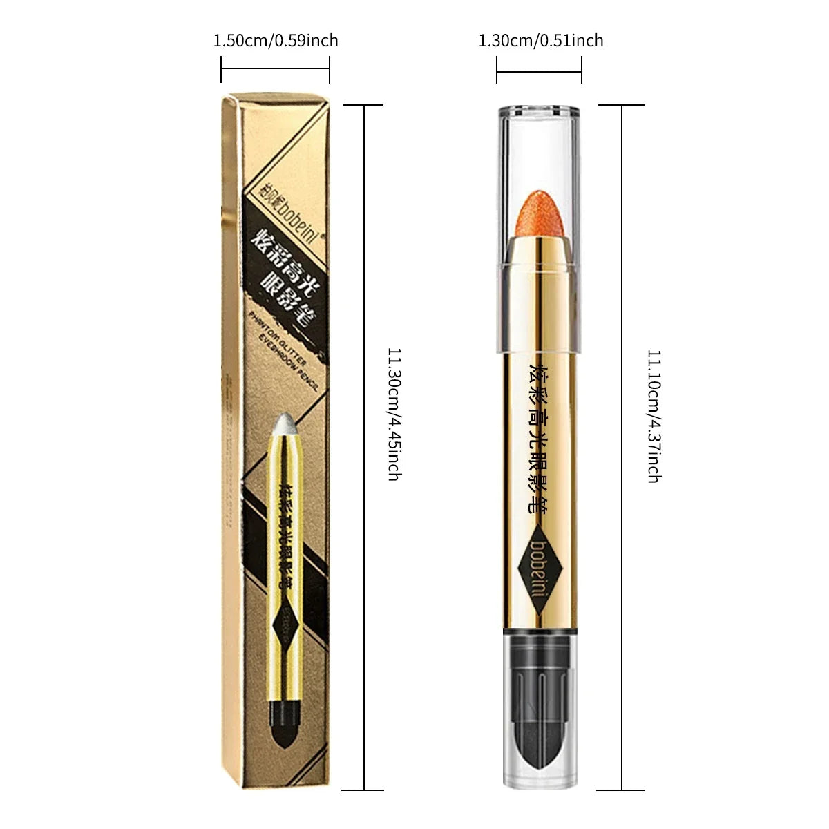 1PC Double-Ended Eyeshadow Stick – Waterproof, High Pigment, Matte & Glitter, DIY-Friendly, Fast & Easy, Certified, Unisex Use