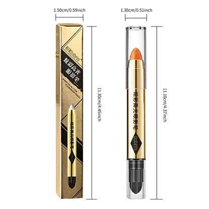 1PC Double-Ended Eyeshadow Stick – Waterproof, High Pigment, Matte & Glitter, DIY-Friendly, Fast & Easy, Certified, Unisex Use