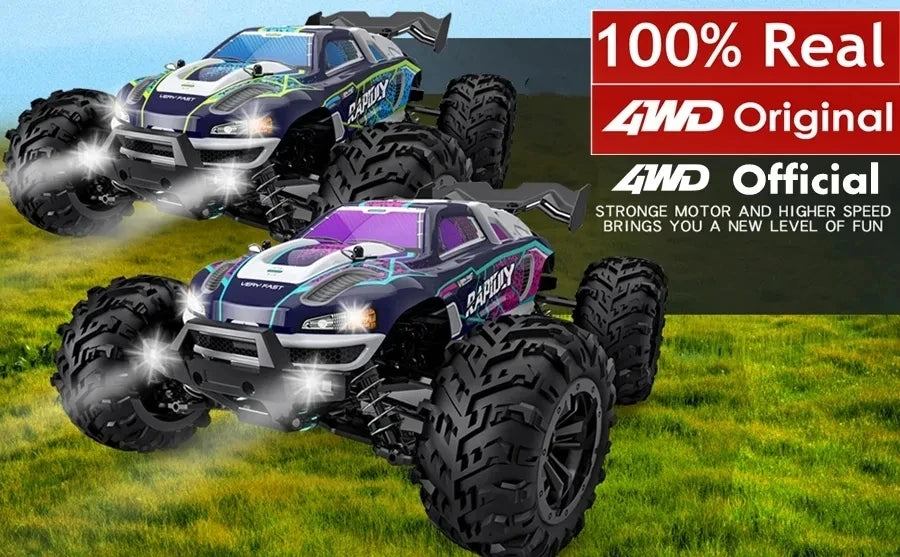 1:16 80km/h Brushless RC Drift Car With LED Lights 4WD Electric High Speed Racing Remote Control Monster Truck for Kids Adults