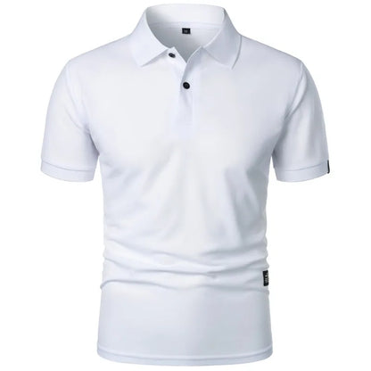 Summer Men's Solid Color Polo Shirt Short Sleeve