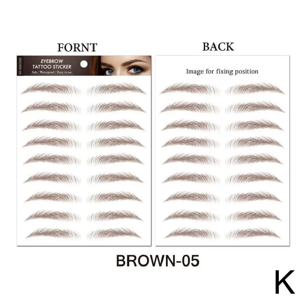 6D Hair Like Eyebrows Stickers Makeup Waterproof Eyebrow Eyebrow Long Natural Hair-liked Authentic Eyebrow Tattoo Sticker