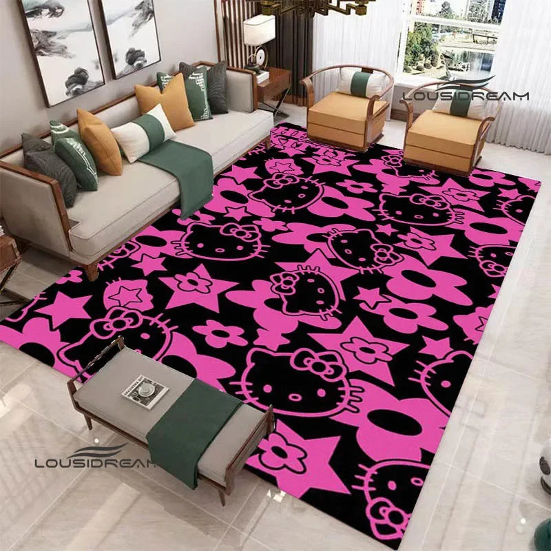 3D Cute Hello Cat K-Kittys printed carpet kitchen mats Non-slip carpet outdoor carpets area rug Home bedroom decor birthday gift