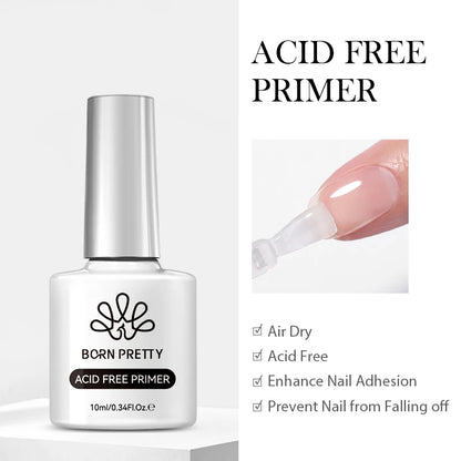BORN PRETTY Jelly Nude Gel Nail Polish 10ml Light Pink Peach Translucent Color UV Light Cure Gel Varnish Nail Art DIY at Home