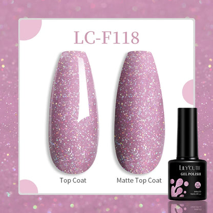 LILYCUTE 129 Colors 7ML Nail Gel Polish Nail Supplies Vernis Semi Permanent Nail Art Manicure Soak Off LED UV Gel Nail Varnishes