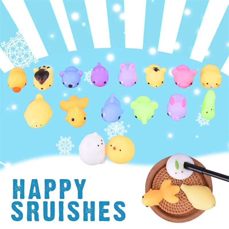 50-5PCS Mochi Squishies Kawaii Anima Squishy Toys For Kids