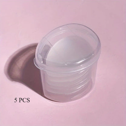 5-Pack Mini Silicone Fingertips - Reusable, Fragrance-Free Makeup Brushes for Foundation, Concealer and Powder