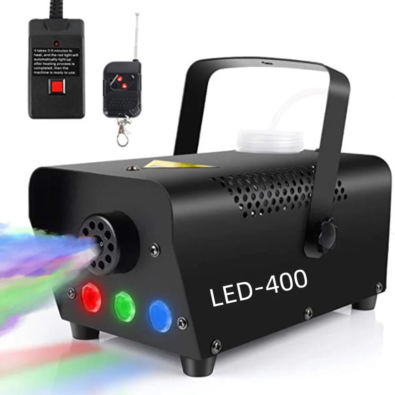 400W RGB LED Fog Machine Smoke Machine Wireless Remote Control DJ Disco Party UK