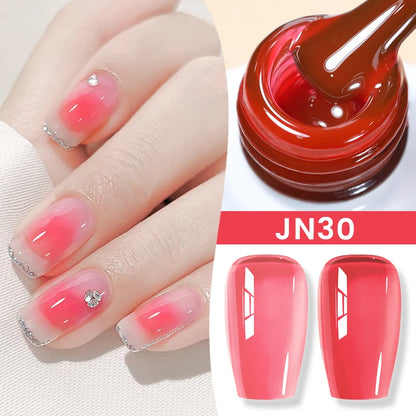 BORN PRETTY Milky White Jelly Nude Gel Nail Polish 10ml White Translucent Soak Off Gel Vernis Semi Permanent Need UV Light Cure