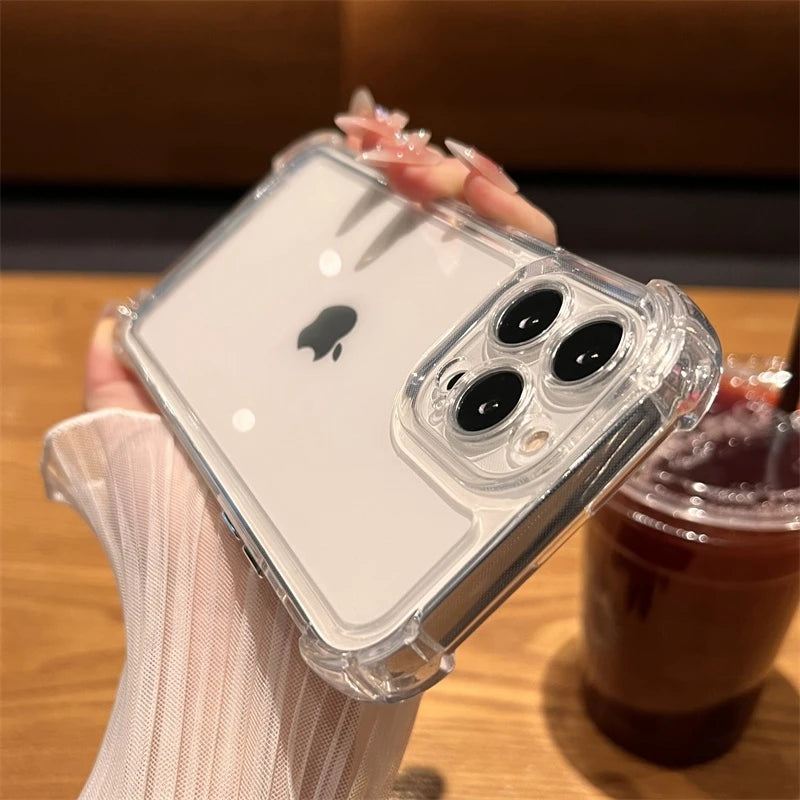 Luxury Shockproof Transparent Case For iPhone