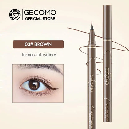 GECOMO Liquid Eyeliner 0.01mm Super Slim Waterproof Quick Dry Long Lasting Color No Smudging Eyeliner Pencil