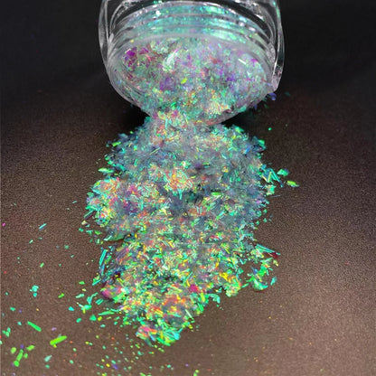 1Jar Metallic Mirror Chrome Nail Powder Holographic Laser Silvery Golden Nail Rubbing Glitter Pigment UV Gel Polish Mirror Powde