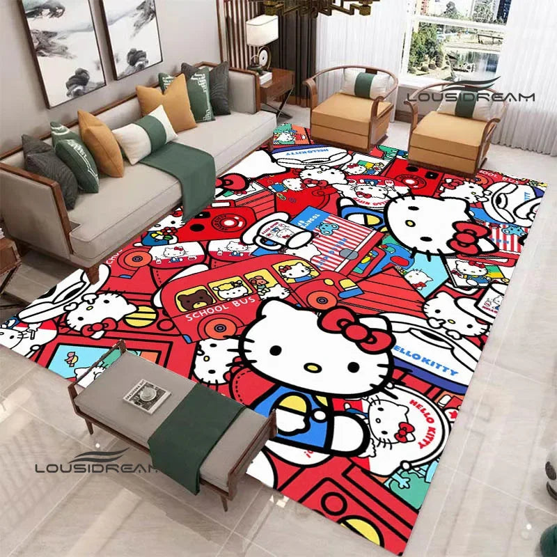 3D Cute Hello Cat K-Kittys printed carpet kitchen mats Non-slip carpet outdoor carpets area rug Home bedroom decor birthday gift