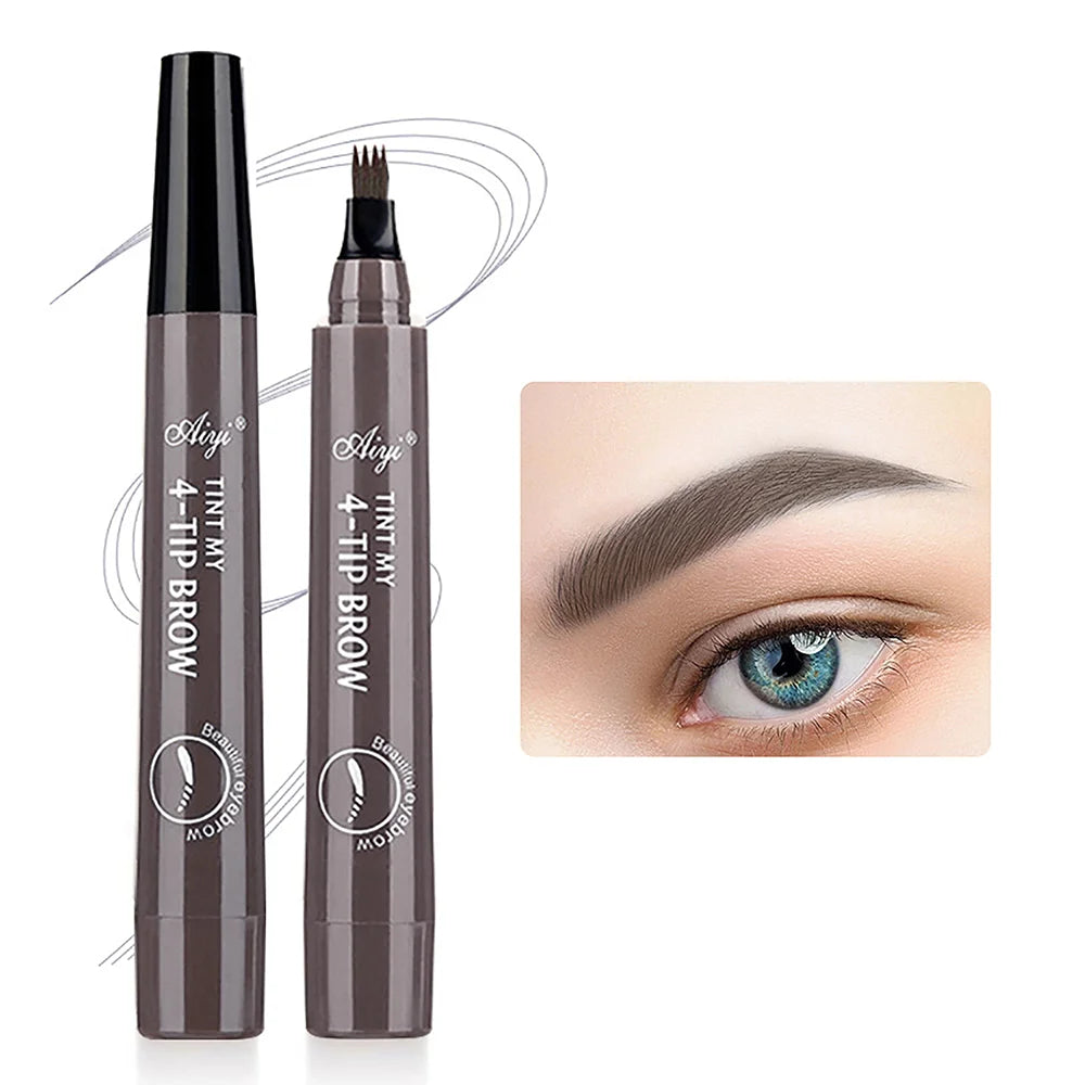 Waterproof eyebrow pencil in five colors, microblading eyebrow pencil with 4 tips