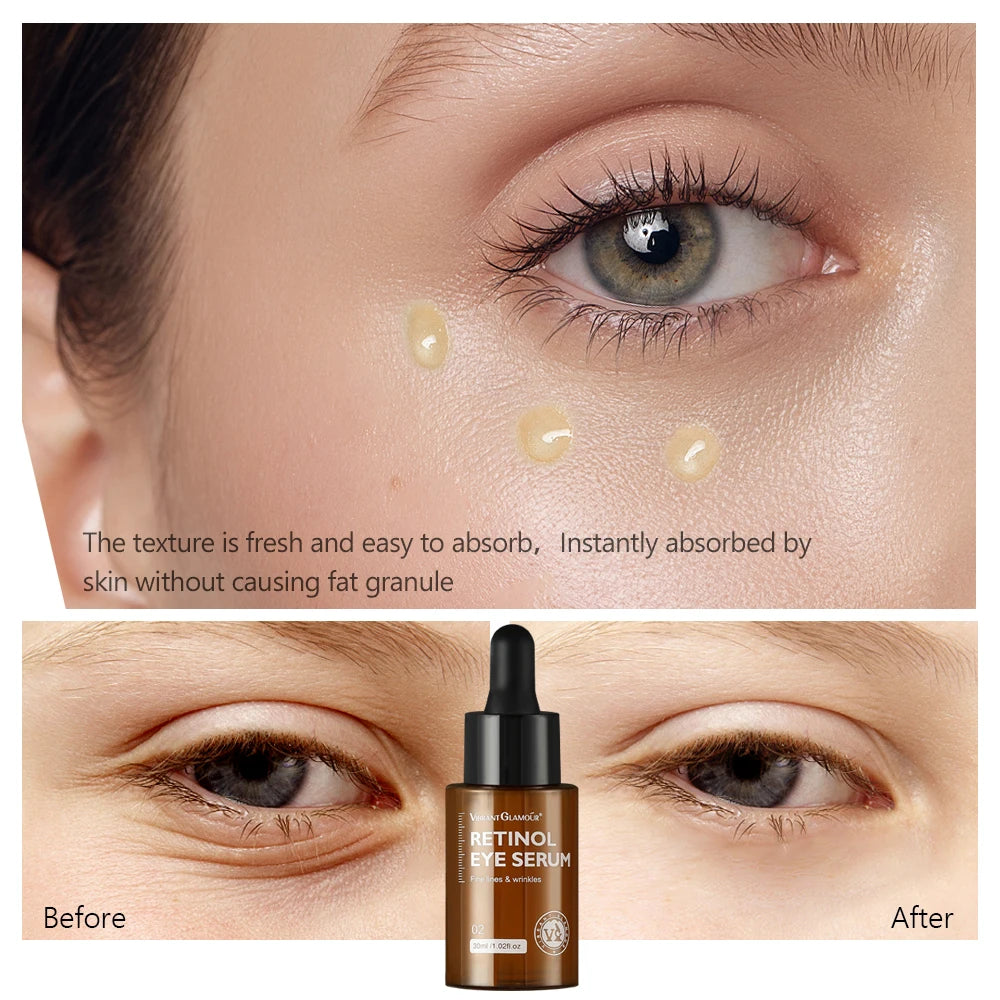 30ml Retinol Eye Serum Repairs and Firms Fine Lines Around the Eyes Anti-aging Anti-wrinkle Moisturizing Dark Circles Remover