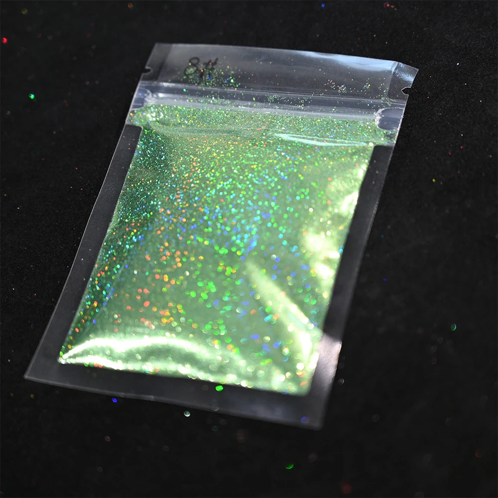 Laser Holographic Rainbow Nail Glitter 0.2MM Sparkly Nails Glitter Powder 10G/5G Dazzling Glitter Dust DIY Nail Art Decoration