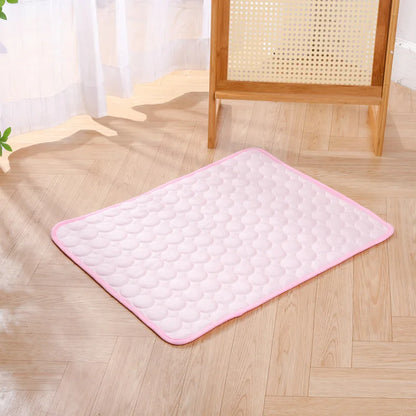 Summer Cooling Pet Mat Gel Ice Pad for Dogs Cats Breathable Soft Kennel Bed Non-Slip Hot Weather Cool Pad Pet Supplies