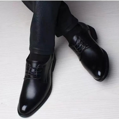 Spring and Autumn British Casual Business Formal Leather Shoes Men Shoes Heightening Single Shoes Shoes Casual Shoes Suit