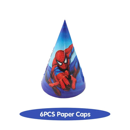 Spiderman Birthday Decoration Tablecloth Paper Cups Plates Backdrop