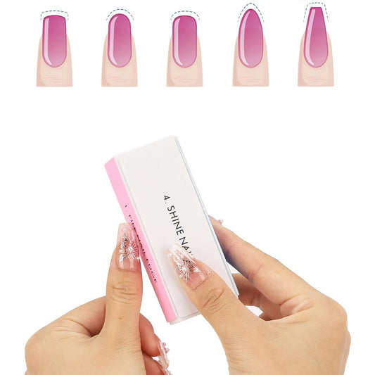 LINMANDA 1/20Pcs Nail Buffer Block Nail Files and Buffers Smooth Buff Shine Professional Nail Files for Home and Salon DIY Use