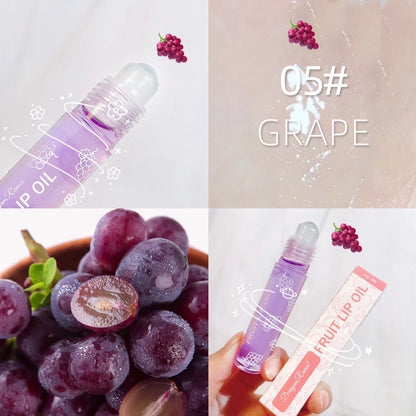 Roll-On Lip Oil, Moisturizing and Hydrating Lip Gloss, Nourishing Lip Balm