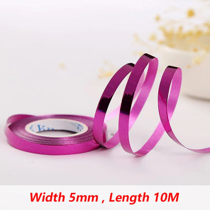 10Meter/Rolls 5mm Balloon Ribbon Party Birthday Wedding Accessorie