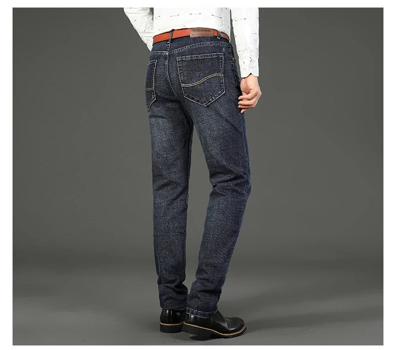 2025 New Business Men's Jeans Casual Straight Stretch othing