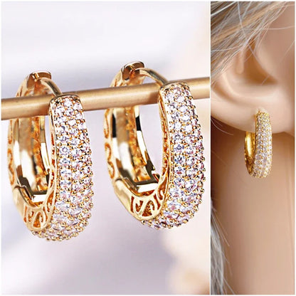 Gold Color Hoop Earrings for Women