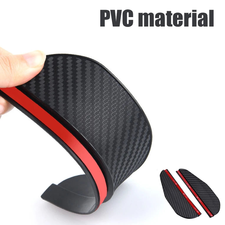 Car Rearview Mirror Rain Eyebrow Carbon Fiber Sun Visor Shade Cover