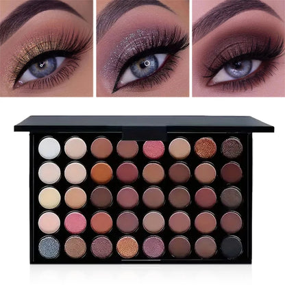 40 Colors Glitter Eyeshadow Palette Matte Waterproof Long Lasting