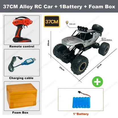 New 4WD RC Cars Off Road Remote Control Cars Radio Buggy Truck Racing Drift with Led Lights RTR Vehicle for Children’s Toy Gifts