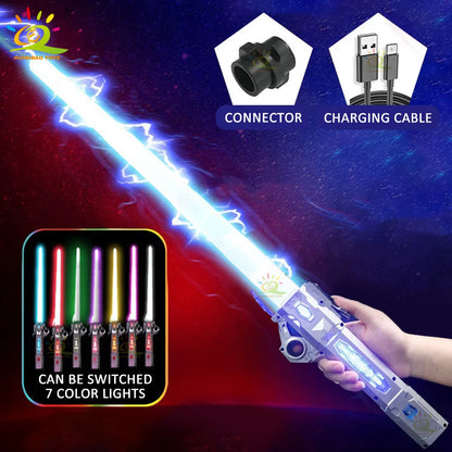 Retractable Lightsaber Finger Rotating Laser Sword Flash Luminous