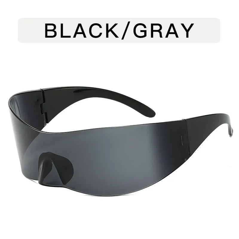 OVOYAM Punk Oversized Sunglasses Women Future Vintage Goggles for Women/Men Fashion Simple 2024 Glasses Women Gafas De Sol Mujer