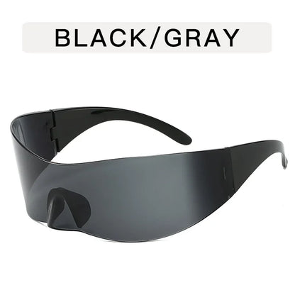 OVOYAM Punk Oversized Sunglasses Women Future Vintage Goggles for Women/Men Fashion Simple 2024 Glasses Women Gafas De Sol Mujer