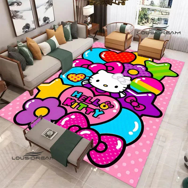 3D Cute Hello Cat K-Kittys printed carpet kitchen mats Non-slip carpet outdoor carpets area rug Home bedroom decor birthday gift