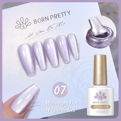 BORN PRETTY 10ml Water Light Cat Magnetic Gel Nail Polish Vernis Semi Permanent Soak Off Crystal Gel Polish For Nails Manicure