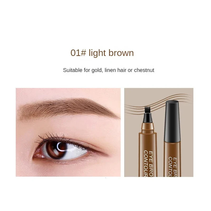 Eyebrow Pen Waterproof Microblading Lasting Colorfast Liquid Eyebrow Pencil