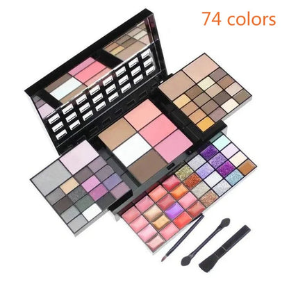 40/74/78 Colors Glitter Eyeshadow Palette Matte Waterproof Long Lasting