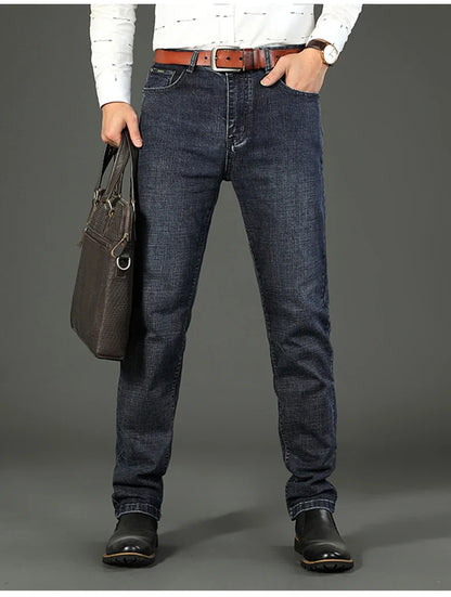 2025 New Business Men's Jeans Casual Straight Stretch othing