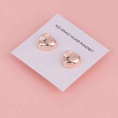 2pcs/set Flower shape Brooch Strong Metal Magnetic Hijab Clip No Hole Pins Brooches Magnet For Muslim Scarf