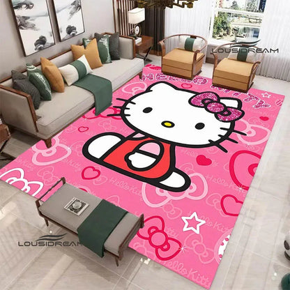 3D Cute Hello Cat K-Kittys printed carpet kitchen mats Non-slip carpet outdoor carpets area rug Home bedroom decor birthday gift