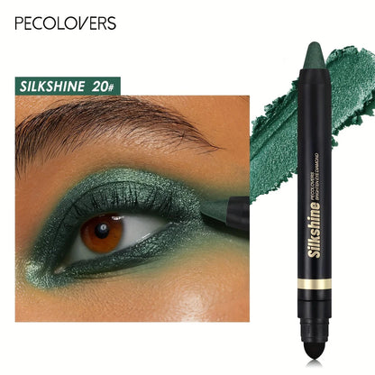 PECOLOVERS Champagne Brown Metallic Eyeshadow Stick - Waterproof, Long-Lasting Glitter Highlighter & Brightening Pencil Crayon