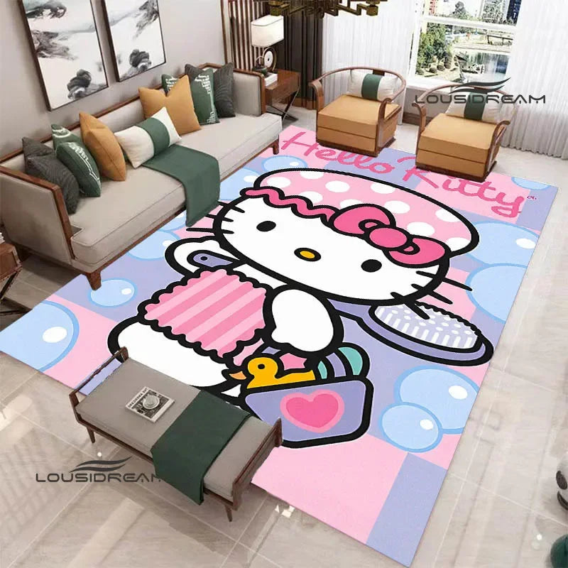 3D Cute Hello Cat K-Kittys printed carpet kitchen mats Non-slip carpet outdoor carpets area rug Home bedroom decor birthday gift