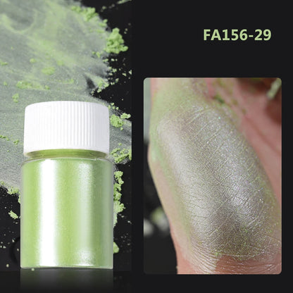 1Bottle Pink/White Pearlescent Nail Art Powder Glitter Mermaid Chrome Mica Pigment For Manicure Decorations Pearl Rubbing Dust