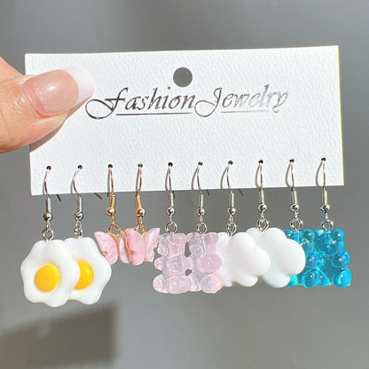 Fashion Sweet Fruit Drink Earrings Set for Women