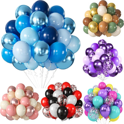 31/36/37/51/101Pcs Metallic Balloons Pearl Latex Balloon Gold Confetti Balloons for Birthday Weddings Baby Shower