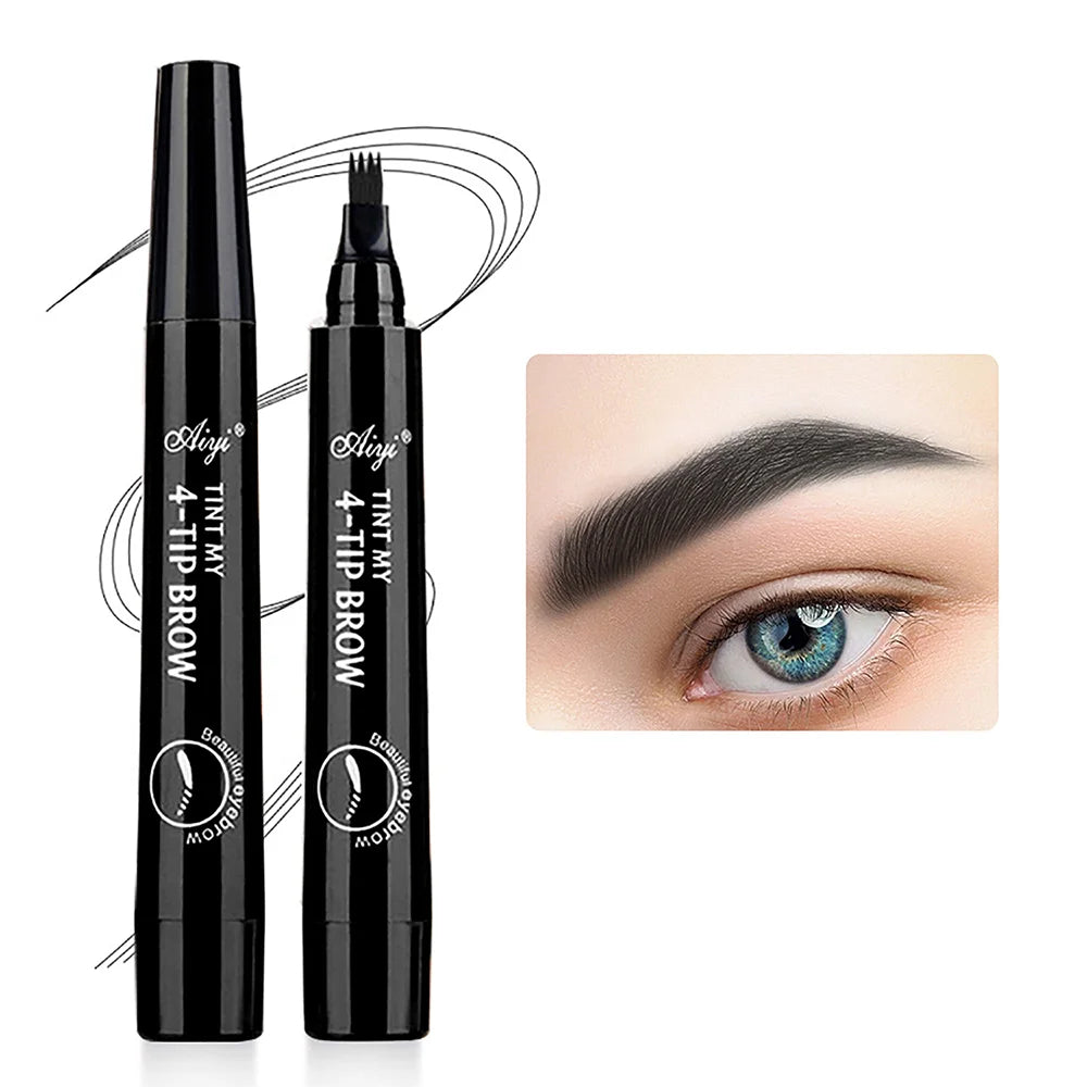 Waterproof eyebrow pencil in five colors, microblading eyebrow pencil with 4 tips