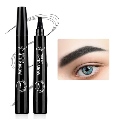 Waterproof eyebrow pencil in five colors, microblading eyebrow pencil with 4 tips