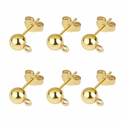 50pcs/lot 925 Silver Plated Blank Post Earring Studs Base Pin With Earring Plug Findings Ear Back DIY Jewelry Making Accessories