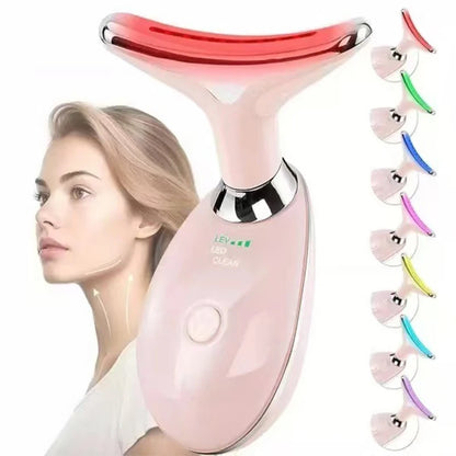 Red Light Therapy For Neck Face Beauty Massage Tools Double Chin Vibratory Massager