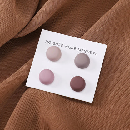 8pcs / Card Matte Magnet Hijab Pins Magnetic Brooch Headscarf Women Shawl Strong Magnetic Button Headscarf Accessories Mix Color
